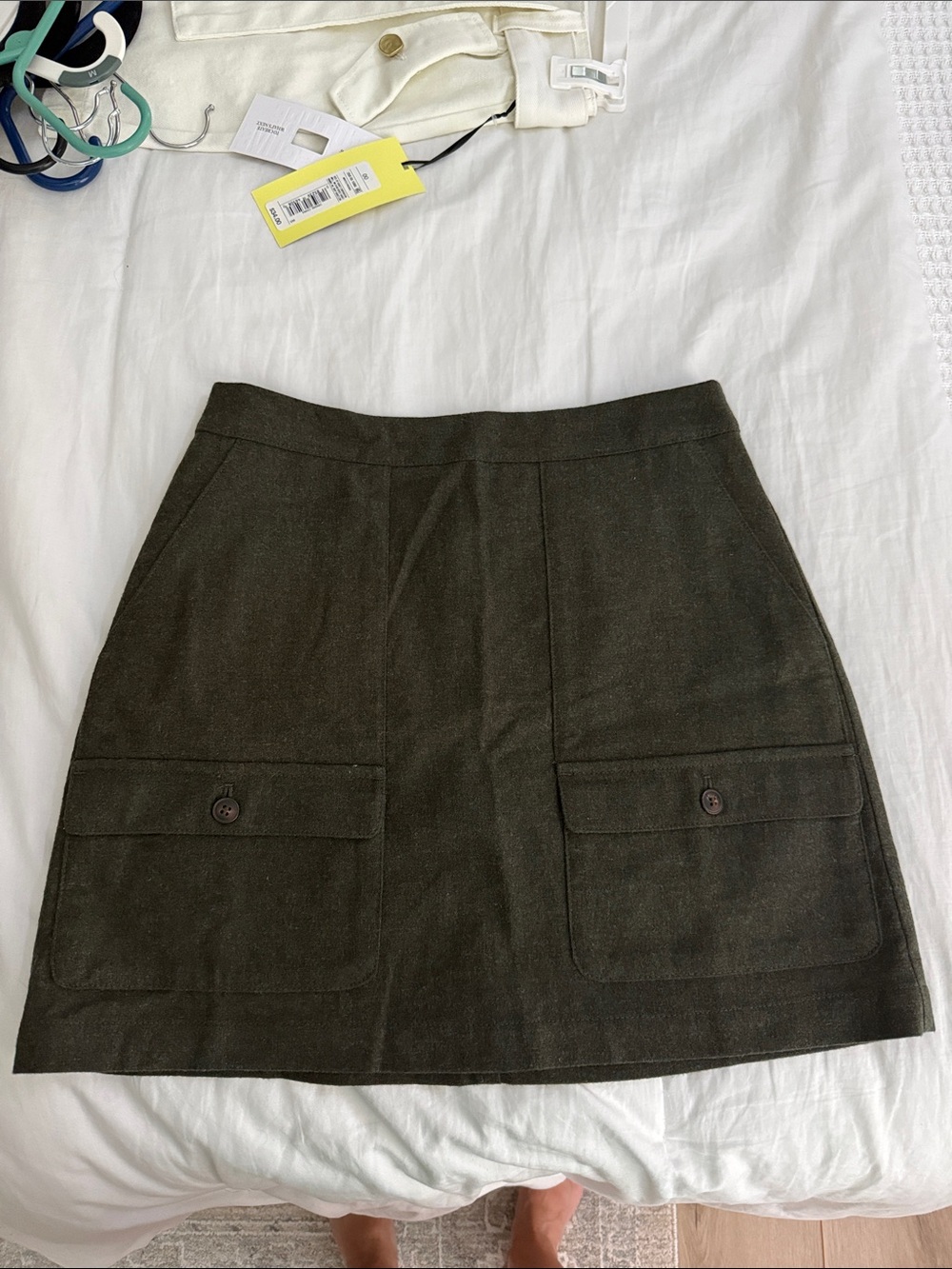 Madewell Olive Pocket Mini Skirt
